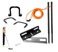 Golf Training Aid, Portable Practice Putting Gates, Compact Kit with Combination Design for Indoor Outdoor Yard Lawn Enthusiasts, Skill Improvement Equipment, Black, 12x10x4cm