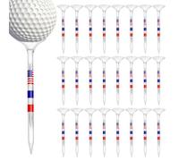Golf Transparente - principiantes de entrenamiento de la Bola de Golf Tee Transparente, Accesorios de Golf en Curso con patrón de Bandera de Estados Unidos para el Patio, Campo de entrenamiento