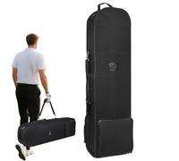 Golf Travel Bag, Rolling Golf Equipment Case, 50.5x15x8 Inches, Foldable Sports Gear Carrier, Weather-Resistant Material, Smooth Mobility Wheels, for Outdoors, Commuting, Vacation