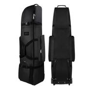 Golf Travel Bags For Airlines - Polyester 33x35x135cm | Wheeled Golf Aviation Bag with Foldable Design | Protective Goĺf Club Travel Cover For Flights Outdoor Storage and Easy Transport