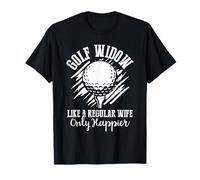 Golf Viuda Esposa Más Feliz Golfista Divertido Golfing Camiseta