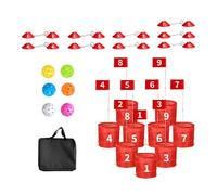 Golf Yard Game | Juego De Golf con Cubos - Transportable Entrenamiento Putting 9 Agujeros Regalo Familia Garaje Playa Fiesta Adultos