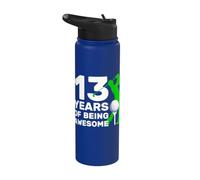 GOLFER 13 YEARS OF BEING AWESOME GOLF 13 DE NACIMIENTO Stainless Steel Insulated Water Bottle