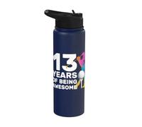 GOLFER 13 YEARS OF BEING AWESOME GOLF 13 DE NACIMIENTO Stainless Steel Insulated Water Bottle