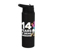 GOLFER 14 YEARS OF BEING AWESOME GOLF 14 DE NACIMIENTO Stainless Steel Insulated Water Bottle