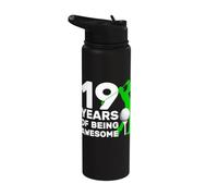 GOLFER 19 YEARS OF BEING AWESOME GOLF 19 DE NACIMIENTO Stainless Steel Insulated Water Bottle