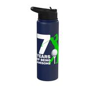 GOLFER 7 YEARS OF BEING AWESOME GOLF 7 AÑOS DE NACIMIENTO Stainless Steel Insulated Water Bottle