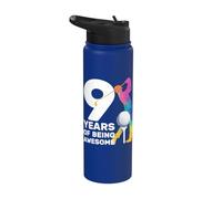 GOLFER 9 YEARS OF BEING AWESOME GOLF 9 DE NACIMIENTO Stainless Steel Insulated Water Bottle