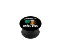 Golfer Drinking My Green Fees Beer Humor PopSockets PopGrip Adhesivo