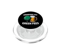 Golfer Drinking My Green Fees Beer Humor PopSockets PopGrip para MagSafe