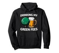 Golfer Drinking My Green Fees Beer Humor Sudadera con Capucha