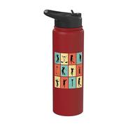 Golfing Golf Sport Retro Vintage Theme for Golfer Men Stainless Steel Insulated Water Bottle