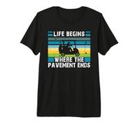 Golfistas Divertido Life Begins Where The Pavement Ends Golf Camiseta Premium