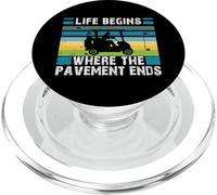 Golfistas Divertido Life Begins Where The Pavement Ends Golf PopSockets PopGrip para MagSafe