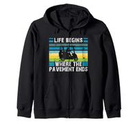 Golfistas Divertido Life Begins Where The Pavement Ends Golf Sudadera con Capucha