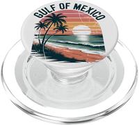 Golfo de México Atardecer - Retro Beach Paradise Graphic PopSockets PopGrip para MagSafe