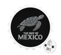 Golfo de México Stay Salty Resistance Impreso 2 en 1 Abridor de botellas magnético de 7.6 cm, imanes para nevera, abrebotellas de cerveza y refrescos