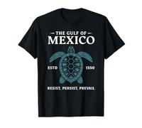 Golfo de México Vintage Tribal Tortuga Marina Diseño Arte Camiseta