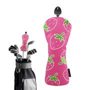 Golfschläger Cabeza Protección Protección Protectora Cubierta con diseño de fresa, mangas de golf elegantes resistentes a la intemperie | Viajes de entrenamiento al aire libre al aire libre y clubhaus