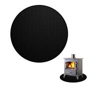 Golgner Base ignífuga de 100 cm, redonda, ignífuga, alfombra ignífuga, alfombra para barbacoa, alfombra para chimenea, fibra de vidrio, lámina de aluminio, para césped, suelo, terraza, camping, etc