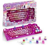 Goliath - CLICKEEZ Keyboard MegaPack - 1 Teclado + 15 Teclas Keycaps Kawaii para Hacer Clic + 1 Llavero - Keycaps para Encajar - 70 Personajes - Juguete Fidget ASMR - Idea de Regalo Desde los 6 años