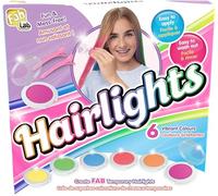 Goliath - FABLAB Hairlights - Kit de Mechas de Colores Temporales para Niños desde 8 Años - Tinte Temporal para el Cabello - 6 Colores Vivos - Fácil de Aplicar - Se Elimina con el Lavado