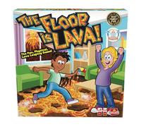 Floor is Lava. Divertido y dinámico juego para niños. Gira la ruleta y salta a una piedra o tapete porque ¡el suelo es lava! 2 a 6 jugadores. Juegos infantiles de habilidad a partir de 5 años.