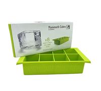 Goliath Ice Mamut Cubos, bandeja gigante para cubitos de hielo, crea 8 cubos de hielo XL de 2 pulgadas, más duradera, regalos novedosos para beber (verde)