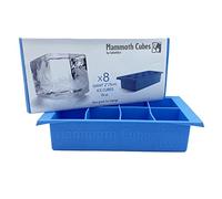 Goliath Ice Mamut Cubos, bandeja gigante para cubitos de hielo, crea 8 cubos de hielo XL de 2 pulgadas, más duradera, regalos novedosos para beber (azul)
