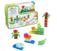 Goliath - Jelly BLOX Jungle Set - 24 Piezas Blandas Squishy con Contenido Sensorial Interior - Personajes y Palmeras - Compatible con Todos los Sets, Juego Construcción Infantil Niños Desde 2 Años