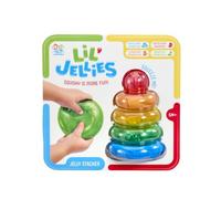 Goliath - Lil’ Jellies Jelly Stacker - Juguete Apilable y Rodante para Bebés - Anillos Sensoriales Squishy, Base Oscilante - Motricidad Fina, Coordinación, Colores y Formas - para Bebé Desde 6 Meses