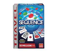 Goliath - SEQUENCE Travel - Juego de Estrategia Familiar y para Niños +7 Años - Alinea 4 Fichas - Formato Compacto Ideal para Viajes - Juego de Mesa Clásico - 2 a 12 Jugadores