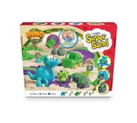 Goliath. Super Sand. Dino Park. Ve a la Aventura! Arena Mágica. 2 Moldes Dino, 1 Coche, 2 Personajes. Ocio Creativo. Desde 3 Años. 926315.006, Talla Única
