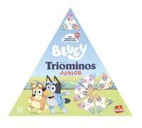 Goliath - Triominos Junior Bluey - Juego de Dominó Triangular Niños | Asocia colores y números con Bluey y Bingo - 36 fichas de colores - juego familiar desde los 3 años - 2 a 4 jugadores