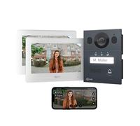 Goliath® Videoportero 2 Monitores [Monitor 7"] Portero Automatico con Camara - Videoportero 2 Hilos - Telefonillo Camara - Video Portero - Antivandálico y climático - Superficie