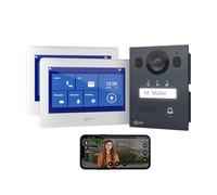 Goliath® Videoportero 2 Monitores [Monitor 7"] Portero Automatico con Camara - Videoportero 2 Hilos - Telefonillo Camara - Video Portero - Antivandálico y climático - Empotrada