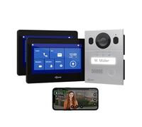 Goliath® Videoportero 2 Monitores [Monitor 7"] Portero Automatico con Camara - Videoportero 2 Hilos - Telefonillo Camara - Video Portero - Antivandálico y climático - Empotrada