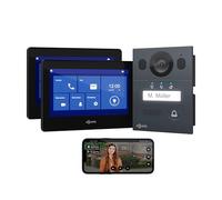 Goliath® Videoportero WiFi 2 Monitores [Monitor 7"] Portero Automático con Cámara - Telefonillo con Cámara, 2 Hilos para Vivienda Unifamiliar - Antivandálico y Resistente al Clima - Superficie