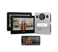 Goliath® Videoportero WiFi 2 Monitores [Monitor 7"] Portero Automático con Cámara - Telefonillo con Cámara, 2 Hilos para Vivienda Unifamiliar - Antivandálico y Resistente al Clima - Superficie