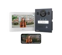 Goliath® Videoportero WiFi [Monitor 7"] Portero Automático con Cámara - Telefonillo 2 Hilos para Vivienda Unifamiliar - Pantalla Táctil, Resistente al Clima y Vandalismo - Superficie