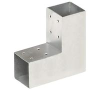 Goliraya Conector de Postes en Forma de L Conector Poste Madera Cuadrado Metal Galvanizado 71x71 mm