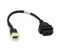 Goliton Adaptador de cable de diagnóstico de 6 pines a 16 pines compatible con motocicletas Kawasaki a Kline/CAN Bus, motocicleta, lector de escáner de diagnóstico OBD