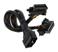 Goliton Cable de extensión divisor OBD2 J1962 Y de 16 pines macho a doble hembra, herramientas de diagnóstico de coche, arnés de cableado automotriz
