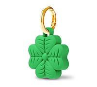 GOLLEY Compatible con iPad AirTag Case Keychain, Apple Air Tag Case Airtag Holder, Silicona Protective Case Secure Holder with AirTag Key Ring (4 Leaf Clover)