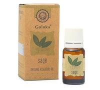 Goloka - Aceite esencial 100% natural para aromaterapia, ambientador, difusor, lámpara de fragancia, humidificador, velas perfumadas y jabones (10 ml, salvia)