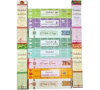 Goloka Incienso Natural Surtido 12 Aromas Diferentes | Varillas de Aromaterapia Premium | Olores Únicos para Relajación, Meditación, Yoga y Ambiente Hogar | Pack Degustación (GOLOKA)