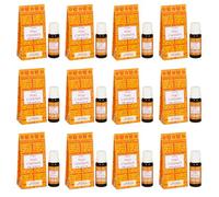 Goloka Nag Champa Aceite aromático 12 x 10 ml | Aceite aromático natural para aromaterapia, difusor y popurrí | Aroma cálido Nag Champa | Para relajación, meditación y ambientación con pegatinas Kajal
