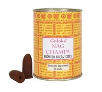 GOLOKA Nag Champa Backflow - Conos de incienso en lata de presentación