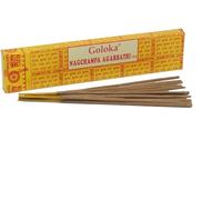 Goloka Nag Champa - Varillas de incienso, 16 g, juego de 4, para meditación, yoga, curación, aromaterapia, relajación, espiritualidad