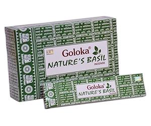 Goloka Nature 's Nest Incense - Varillas de incienso, 15 g, Basil